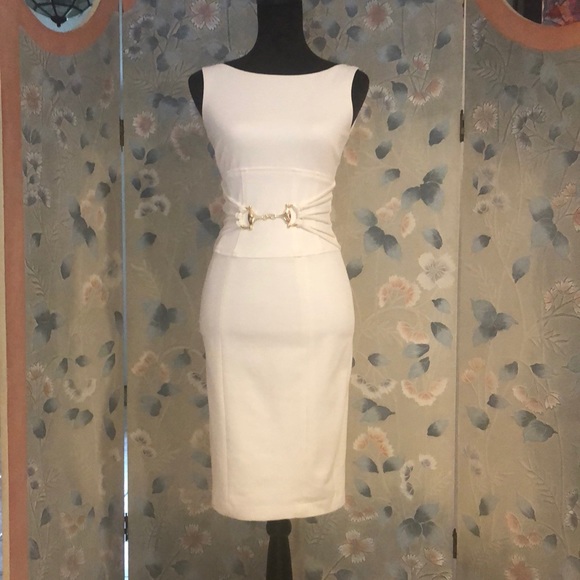 Cache off White stretch knit dress - Picture 1 of 11